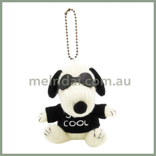 Peanuts | Snoopy Knit Mascot Holder Plush Keychain H9 X W9 D7Cm (Joe Cool)