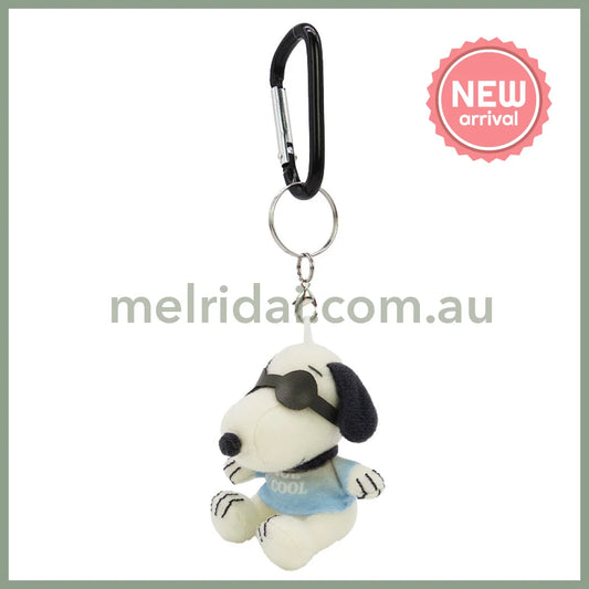 PEANUTS | Snoopy Mini Mascot Keychain Bag Charm with Carabiner 65x65x55mm (Joe Cool)