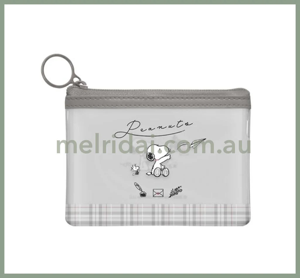 Peanutssnoopy Mini Pouch W125×H90×D13Mm Gray