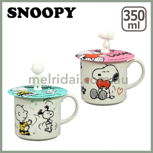 Peanuts | Snoopy Mug With Mascot Lid 350Ml (Pink)