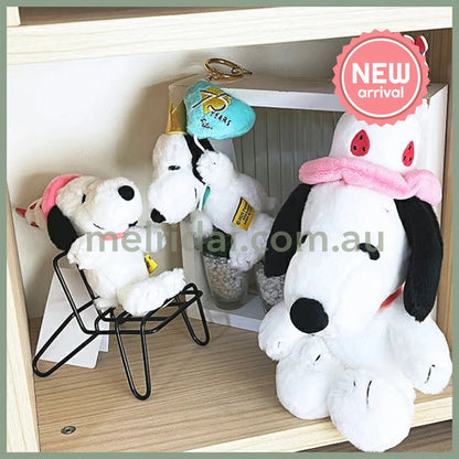 PEANUTS | Snoopy Plush Plush Keychain Bag Charm Mascot Holder 160×80×70mm (75th Anniversary Cake Hat)