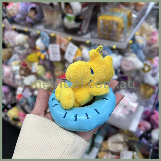 PEANUTS | Snoopy Woodstock Mascot Holder Plush Keychain Bag Charm H10×W8.5×D7cm (Chill Life)