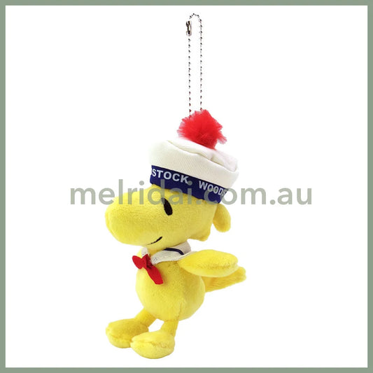 Peanuts | Snoopy Woodstock Plush Mascot Holder Keychain 70×140×90Mm (Marine Sailor) 史努比