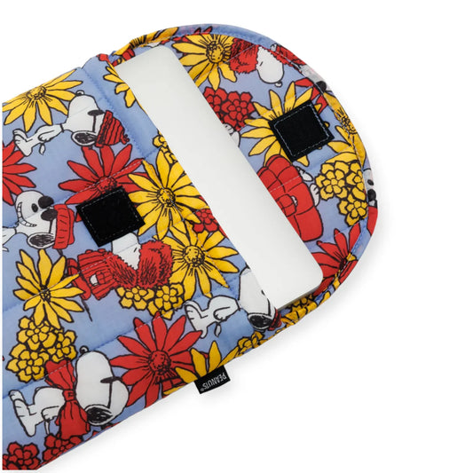 Puffy Laptop Sleeve 13’’/14’’ - Floral Snoopy