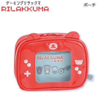 SAN-X | Vertical Cosmetic Pouch 125×165×50mm (Rilakkuma Gaming Console)
