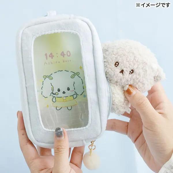 San-X | Ishiyowa-chan Smartphone-style Clear Pouch 145×85×30mm (Can You Defeat Temptation?)