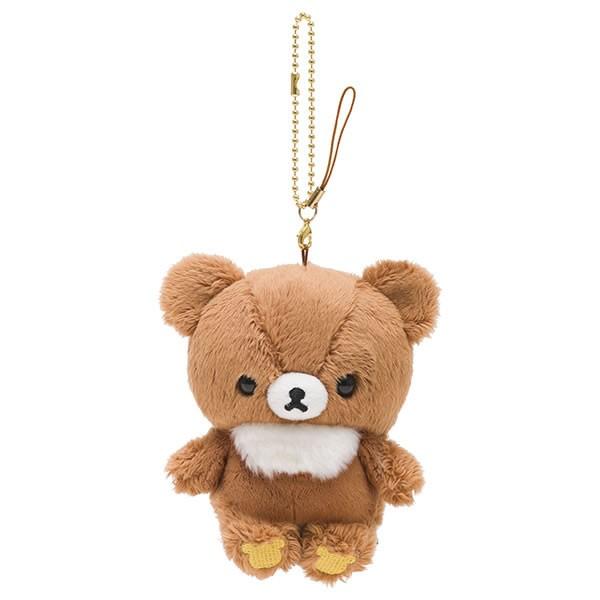 San-X | Rilakkuma Chairoikoguma Hanging Stuffed Keychain Mascot Holder 110×100×60Mm ((Burasagari