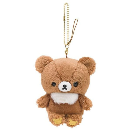 San-X | Rilakkuma Chairoikoguma Hanging Stuffed Keychain Mascot Holder 110×100×60Mm ((Burasagari