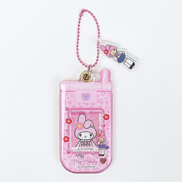 SANRIO | My Melody Style Up Flip Phone Style Acrylic Keychain 90×45×7mm (Gogo Gal Collection)
