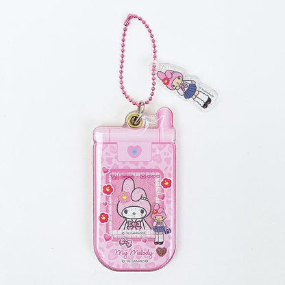 SANRIO | My Melody Style Up Flip Phone Style Acrylic Keychain 90×45×7mm (Gogo Gal Collection)