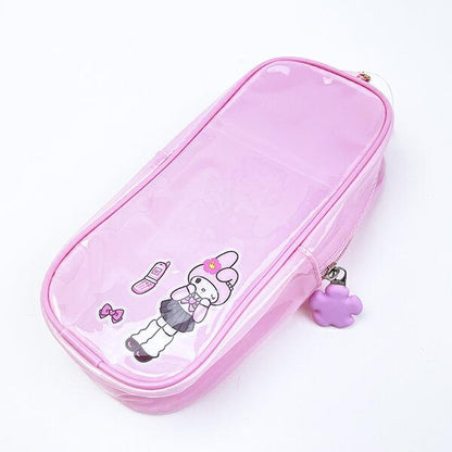SANRIO | My Melody Style Up Flip Phone Style Long Clear Accessory Case with Carabiner 192×80×50mm (Gogo Gal Collection )