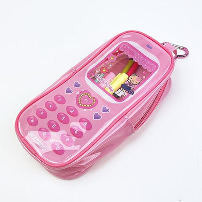 SANRIO | Hello Kitty Style Up Flip Phone Style Long Clear Accessory Case with Carabiner 192×80×50mm (Gogo Gal Collection )