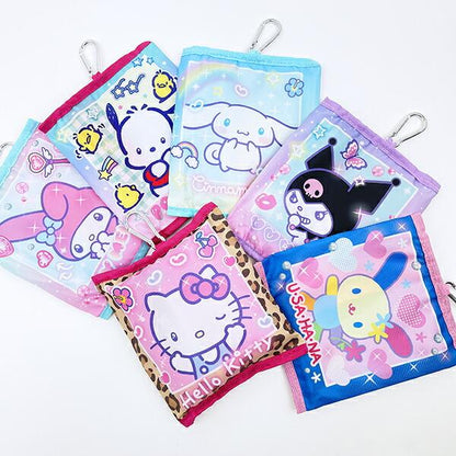 SANRIO | Usahana Foldable Tote Bag With Pouch Carabiner (Heart pounding Memories Heisei Retro)