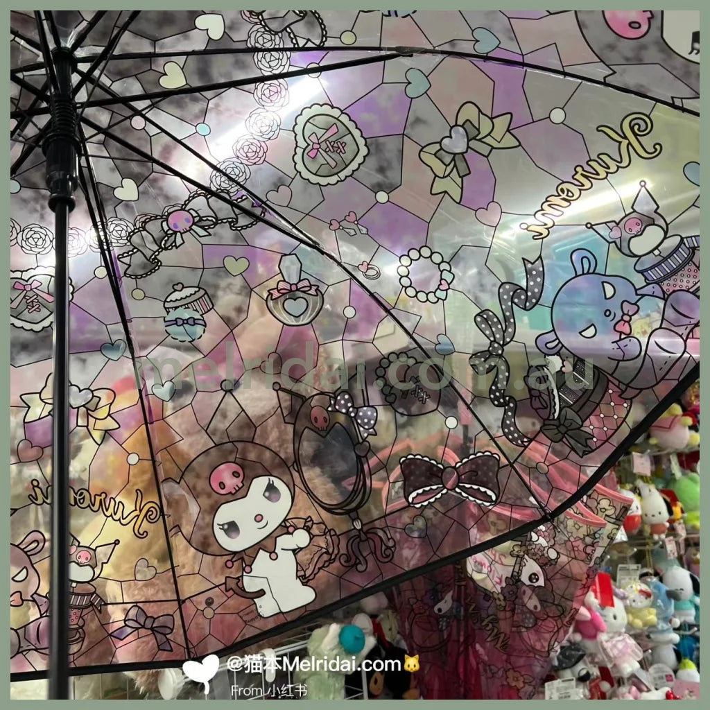 【Pick Up Only】Sanrio | Umbrella 60Cm 日本三丽鸥 玻璃手绘风 透明雨伞 超美