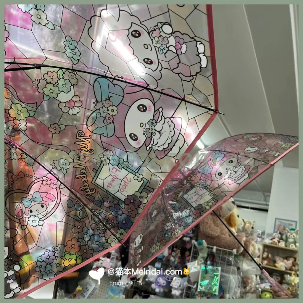 【Pick Up Only】Sanrio | Umbrella 60Cm 日本三丽鸥 玻璃手绘风 透明雨伞 超美