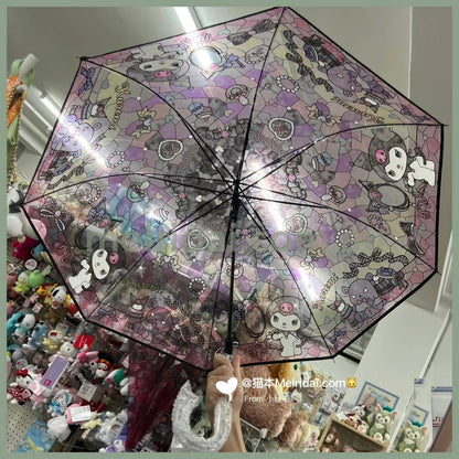【Pick Up Only】Sanrio | Umbrella 60Cm 日本三丽鸥 玻璃手绘风 透明雨伞 超美 Kuromi