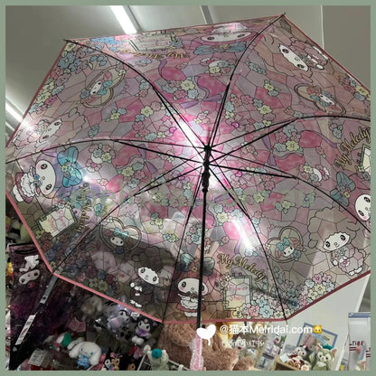 【Pick Up Only】Sanrio | Umbrella 60Cm 日本三丽鸥 玻璃手绘风 透明雨伞 超美 My Melody