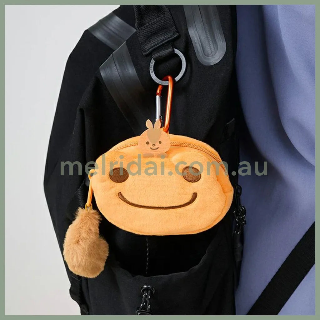 Pickles the Frog | Bag Charm Carabiner Pouch with Almond Orange 90×120×35mm
