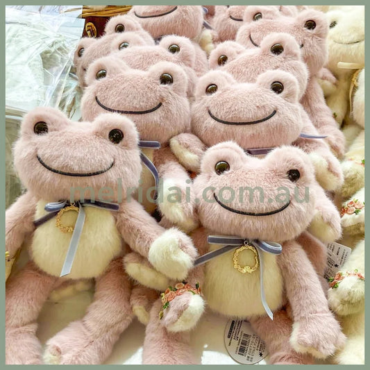 Pickles the Frog | Bean Doll Plush Toy 15.5×13×14cm (Enchante Pink)
