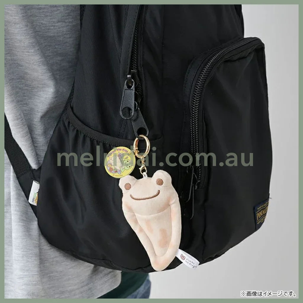 Pickles the Frog | Carabiner Plush Keychain Bag Charm 105×60×25mm (Naan Smile Curry House)