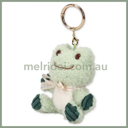 Pickles The Frog | Carabiner Plush Keychain Mascot Holder H9×W9.5×D5.5Cm (Smile Hop Green)