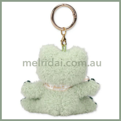 Pickles The Frog | Carabiner Plush Keychain Mascot Holder H9×W9.5×D5.5Cm (Smile Hop Green)