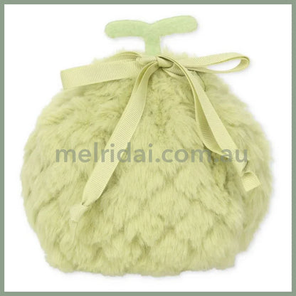 Pickles the Frog | Drawstring Pouch Always Fruits H17.5×W13×D8.5cm (Melon)