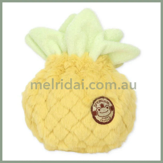 Pickles the Frog | Drawstring Pouch Always Fruits H17.5×W13×D8.5cm (Pineapple)