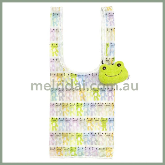 Pickles the Frog | Eco Shopping Tote Bag Bag Charm with Carabiner (Face Green)