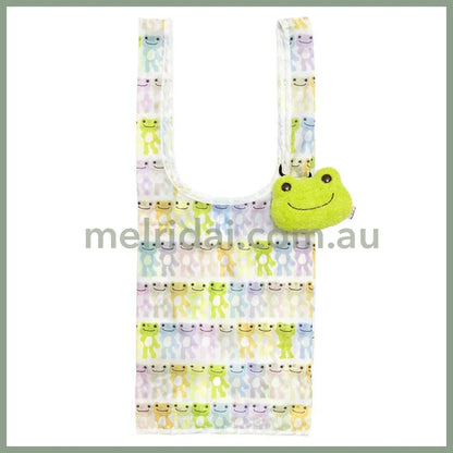 Pickles the Frog | Eco Shopping Tote Bag Bag Charm with Carabiner (Face Green)