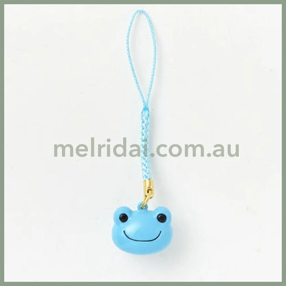 Pickles the Frog | Face Shaped Bell Phone Charm H2×W2×D1.5cm (Blue)