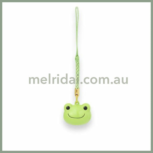 Pickles the Frog | Face Shaped Bell Phone Charm H2×W2×D1.5cm (Green)