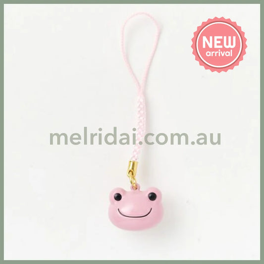 Pickles the Frog | Face Shaped Bell Phone Charm H2×W2×D1.5cm (Pink)
