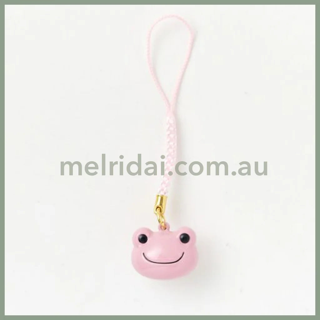 Pickles the Frog | Face Shaped Bell Phone Charm H2×W2×D1.5cm (Pink)