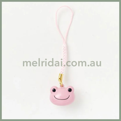 Pickles the Frog | Face Shaped Bell Phone Charm H2×W2×D1.5cm (Pink)