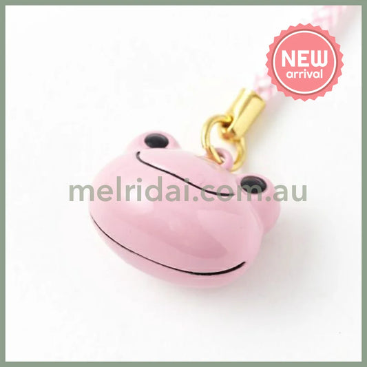 Pickles the Frog | Face Shaped Bell Phone Charm H2×W2×D1.5cm (Pink)
