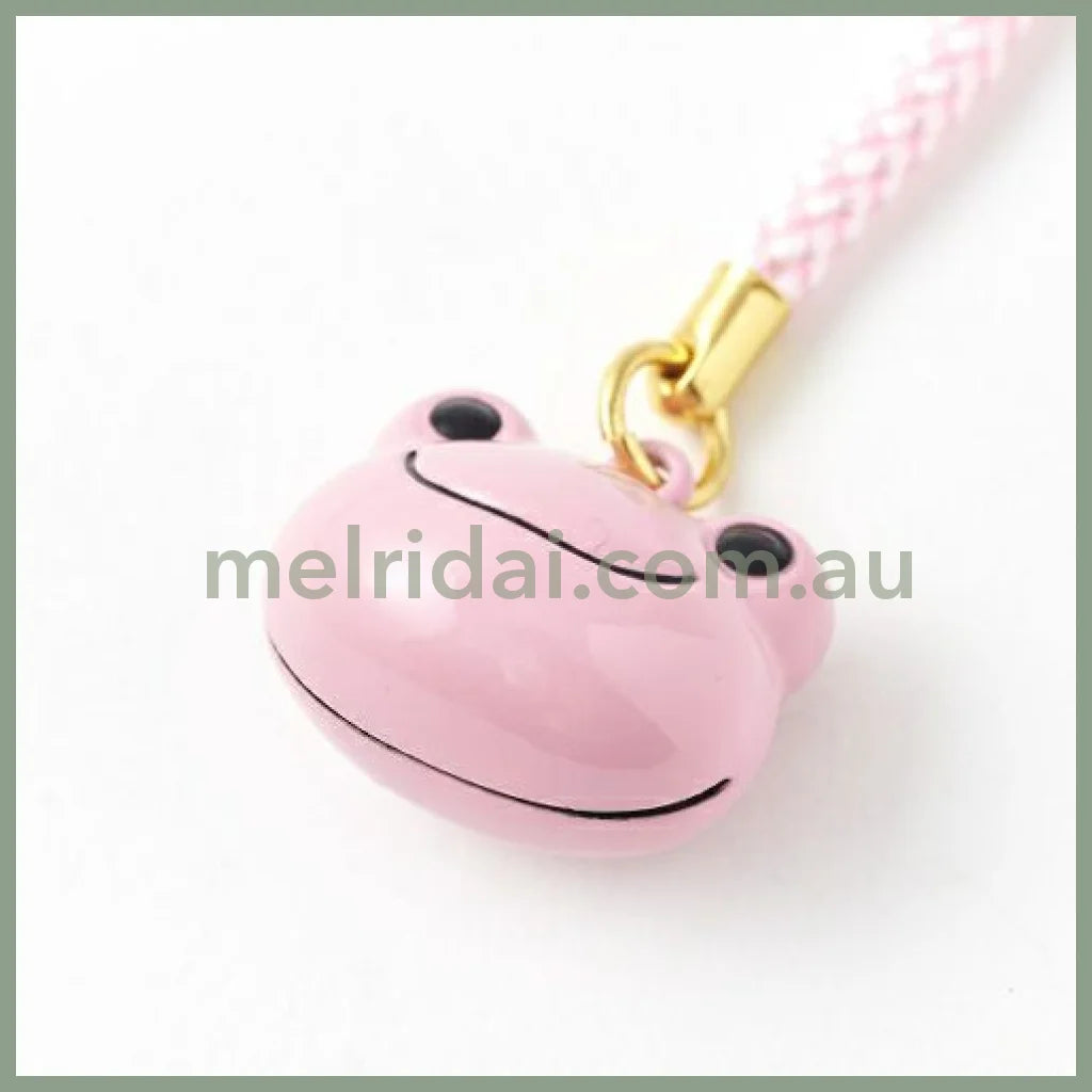 Pickles the Frog | Face Shaped Bell Phone Charm H2×W2×D1.5cm (Pink)