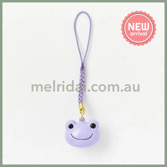 Pickles the Frog | Face Shaped Bell Phone Charm H2×W2×D1.5cm (Purple)