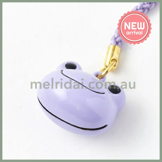 Pickles the Frog | Face Shaped Bell Phone Charm H2×W2×D1.5cm (Purple)