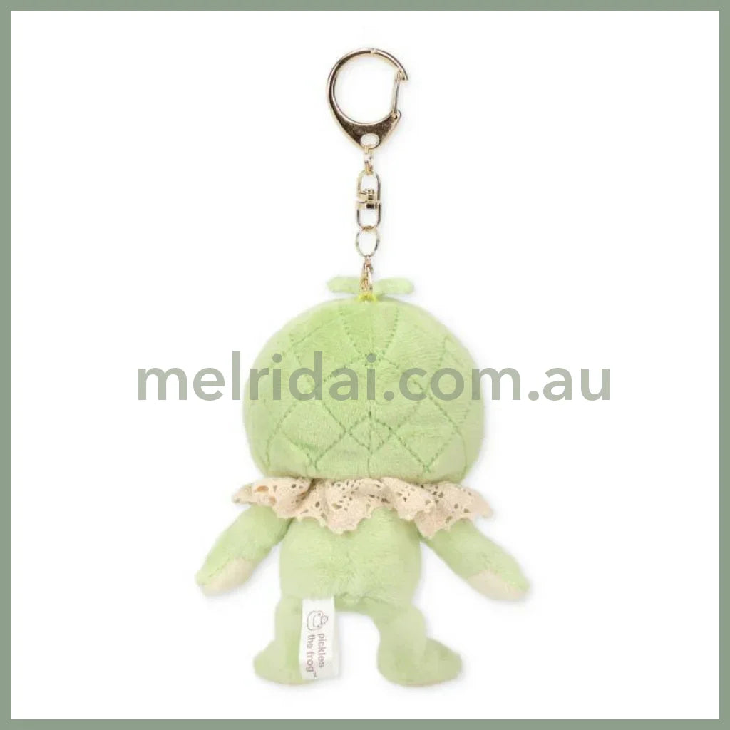 Pickles the Frog | Mascot Holder Plush Keychain Always Fruits 15×7×4.5cm (Melon)