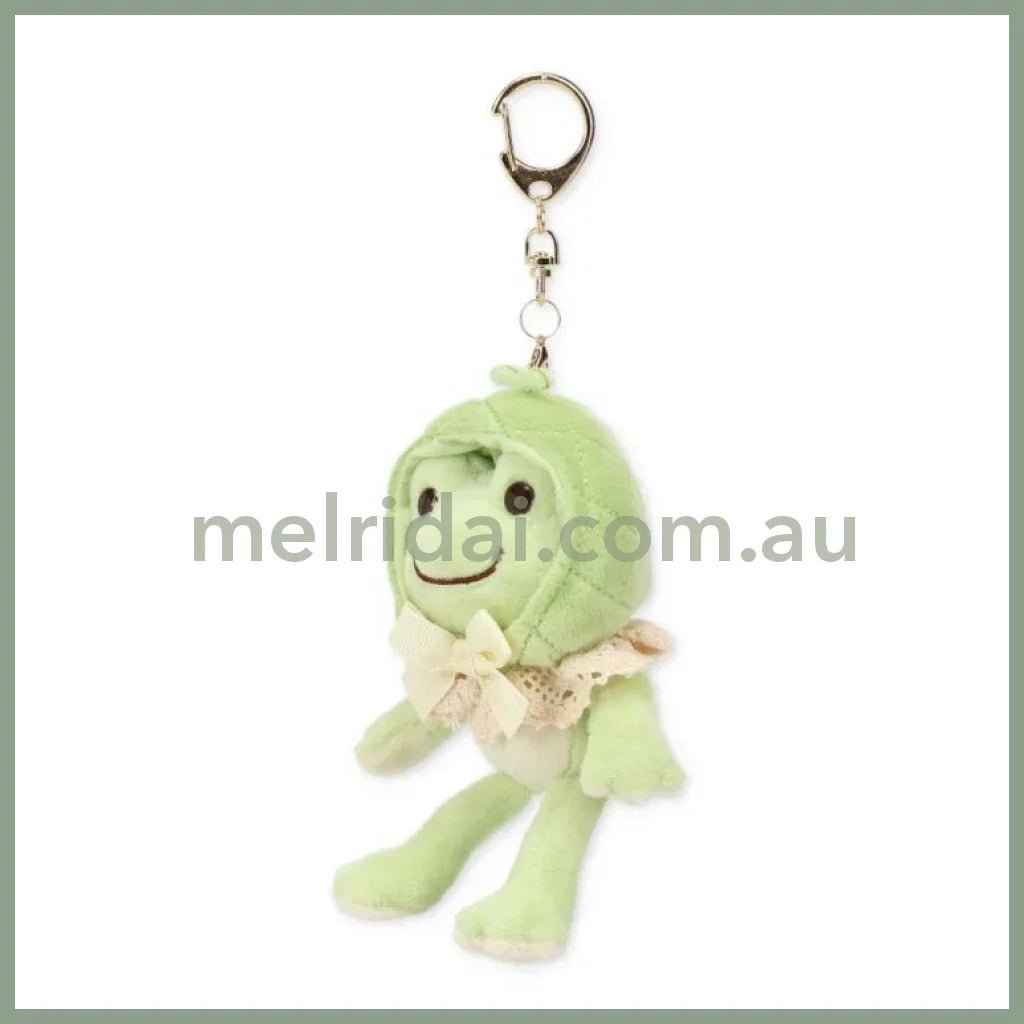 Pickles the Frog | Mascot Holder Plush Keychain Always Fruits 15×7×4.5cm (Melon)