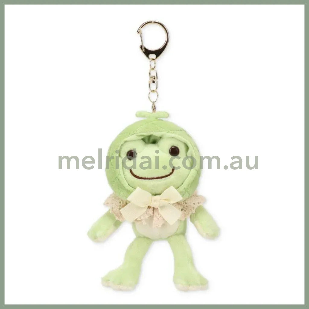 Pickles the Frog | Mascot Holder Plush Keychain Always Fruits 15×7×4.5cm (Melon)