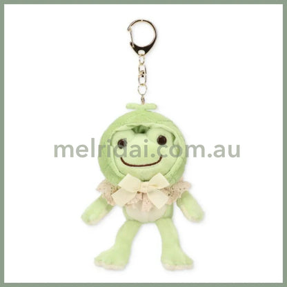 Pickles the Frog | Mascot Holder Plush Keychain Always Fruits 15×7×4.5cm (Melon)