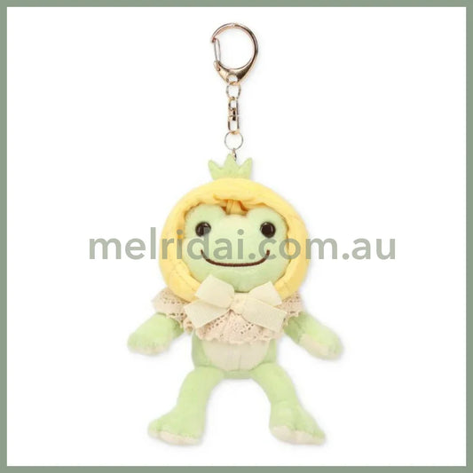Pickles the Frog | Mascot Holder Plush Keychain Always Fruits 15×7×4.5cm (Pineapple)