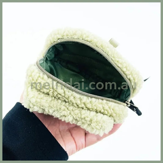 Pickles The Frog | Mini Pouch Fluffy Face 8Cm×11Cm×5Cm