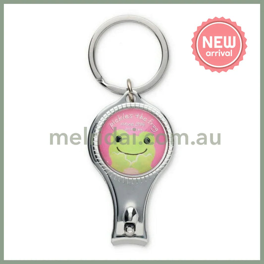 Pickles the Frog | Nail Clippers Friends 60×32×10mm (Puffy Green Pink)