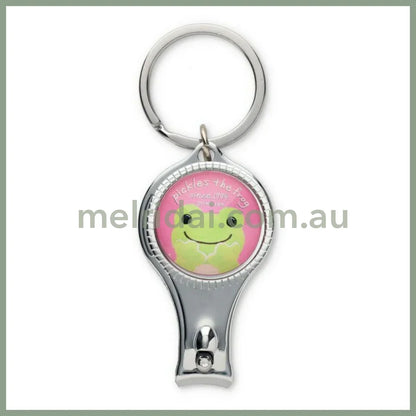 Pickles the Frog | Nail Clippers Friends 60×32×10mm (Puffy Green Pink)