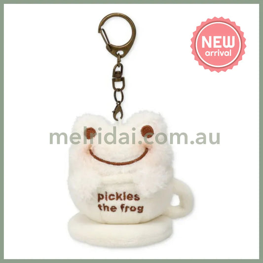Pickles the Frog | Plush Keychain Bag Charm 75×80×70mm (Always Coffee Latte Art)