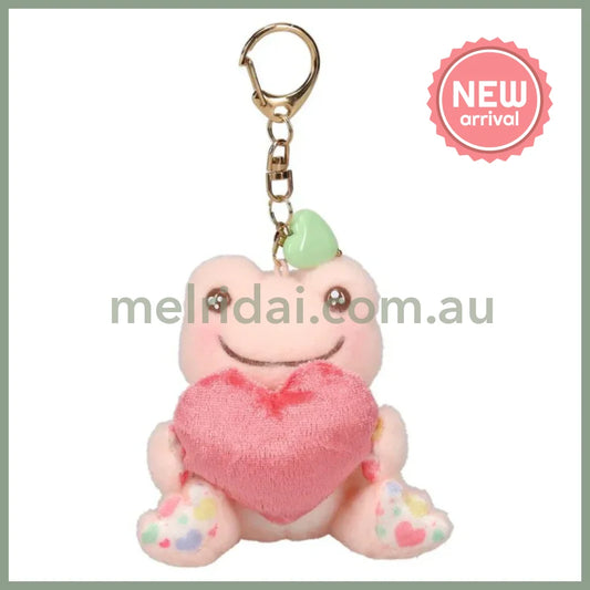 Pickles the Frog | Plush Keychain Bag Charm 90×80×60mm (Smile Heart)