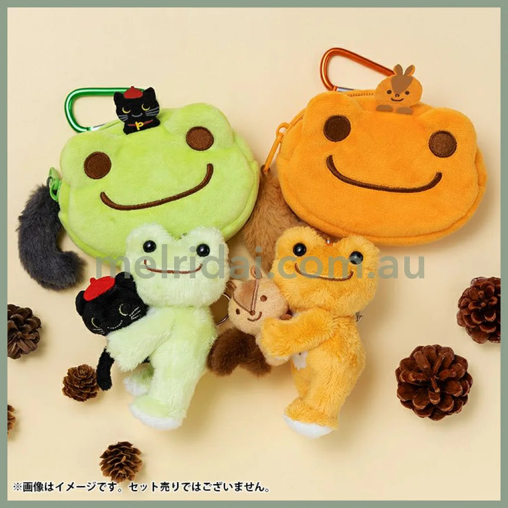 Pickles the Frog | Plush Keychain Bag Charm Mascot Holder with Almond Orange 125×80×60mm